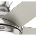 thumbnail image 5 of Hunter 44 inch Indoor Ceiling Fan with LED Light - Ceiling Fan with Pull Chain, For Bedroom, Living Room, or Kitchen, Low Profile Mount, No Remote, 5 Blades - Aren 51449, Brushed Nickel, 5 of 15