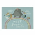 thumbnail image 1 of Rainbow Cutting Board, Best Friends Forever Words with Happy Animals Walking on Rainbow Bear Fox Rabbit, Decorative Tempered Glass Cutting and Serving Board, Small Size, Multicolor, by Ambesonne, 1 of 1