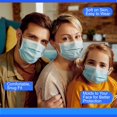thumbnail image 3 of Mascarillas desechables azules de 3 capas Fuye, paquete de 2000, 3 of 4