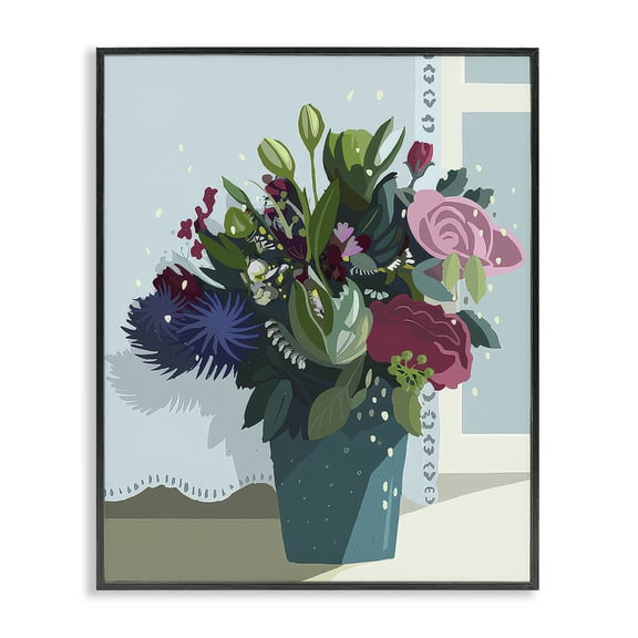 Stupell Industries After The Wedding Bouquet Plants & Flowers Painting Black Framed Art Print Wall Art, 11 x 14