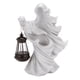 thumbnail image 1 of Estatua de bruja con linterna, colección de figuras, escultura clásica, decoración de Halloween Blanco, 1 of 9