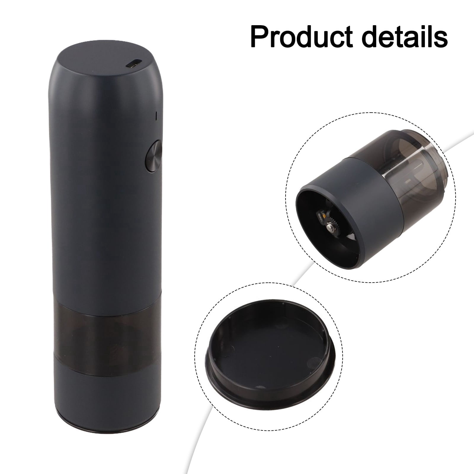 Pepper Grinder Rechargeable Electric Salt Adjustable Coarseness Spices Grinders