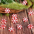 thumbnail image 4 of 24 piezas de decoración de caramelos navideños, adorno de piruleta navideña, adornos colgantes de árbol de Navidad rojo y blanco, colgante acrílico de caramelo en forma de remolino, 4 of 5
