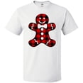 thumbnail image 3 of Inktastic Buffalo Plaid Gingerbread Man T-Shirt, 3 of 5