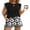 Black Base White Floral, variant on WIHOLL Two Piece Lounge Sets for Women Trendy Summer Clothes Pleated Tops Skort Vacation Cruise Workout Outfits