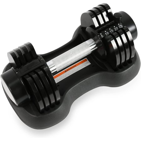 SUGIFT Adjustable Dumbbell 25 Lbs. with Fast Automatic Adjustable and Weight Plate for Home Gym Strength Training Fitness