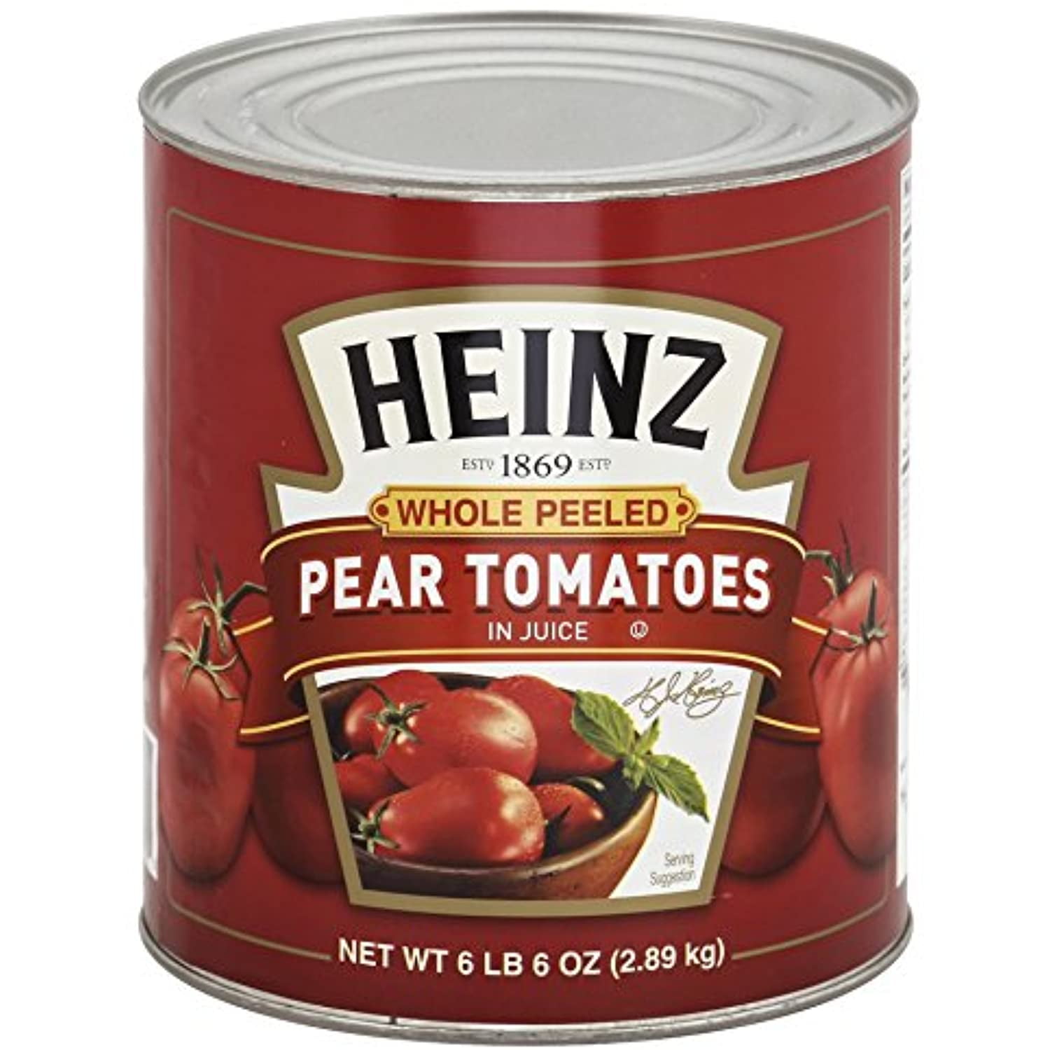 Heinz Whole Peeled Pear Tomatoes Tin, 6 Pound