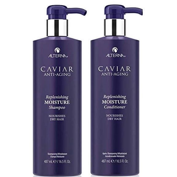 Alterna CAVIAR Anti-Aging Replenishing Moisture Shampoo and Conditioner Set, 16.5-Ounce