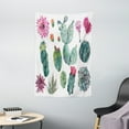 thumbnail image 1 of Nature Tapestry, Desert Botanical Herbal Cartoon Style Cactus Plant Flower with Spikes Print, Wall Hanging for Bedroom Living Room Dorm Decor, 40W X 60L Inches, Green and Pink, by Ambesonne, 1 of 2