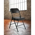 thumbnail image 2 of (2 Pack) NPS 3200 Series Premium 2" Vinyl Upholstered Double Hinge Folding Chair, Black, 2 of 8