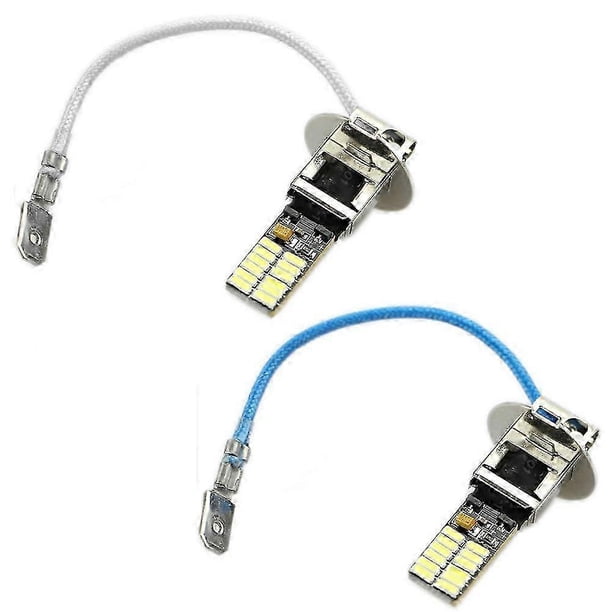 24-SMD-4014 H3 6500K HID Xenon White LED Bulbs for Fog Light or Driving Lamp New K4U3X