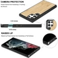 thumbnail image 6 of Solid Wood Case for Samsung Galaxy S22 Ultra, Luxurious Natural Wood Slim Case with Drop Tested Shockproof Bumper and Camera Lens Protection Cover for Samsung Galaxy S22 Ultra, MW Bamboo, 6 of 8