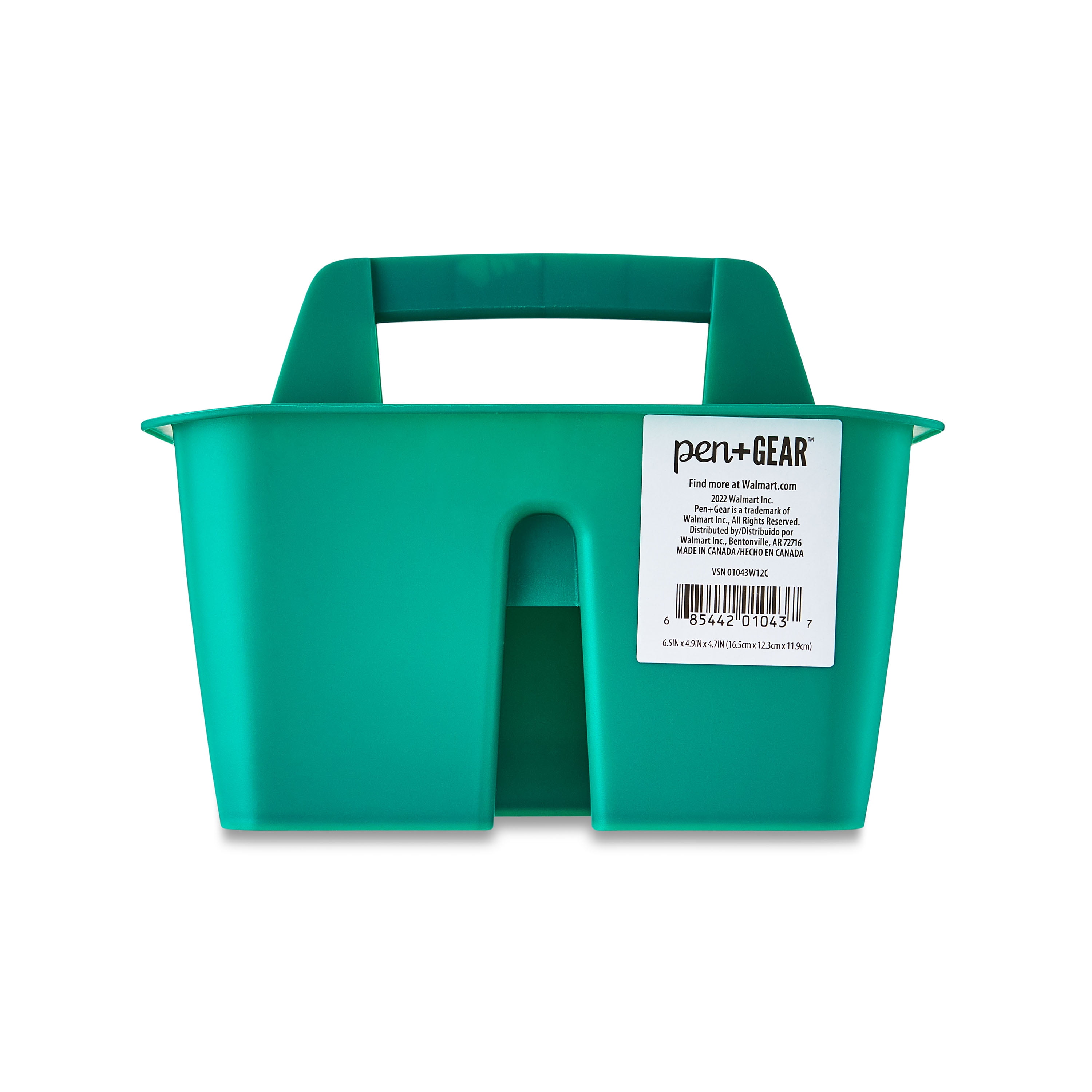 Pen+Gear Mini Plastic Caddy, Desktop Craft and Hobby Organizer, Emerald