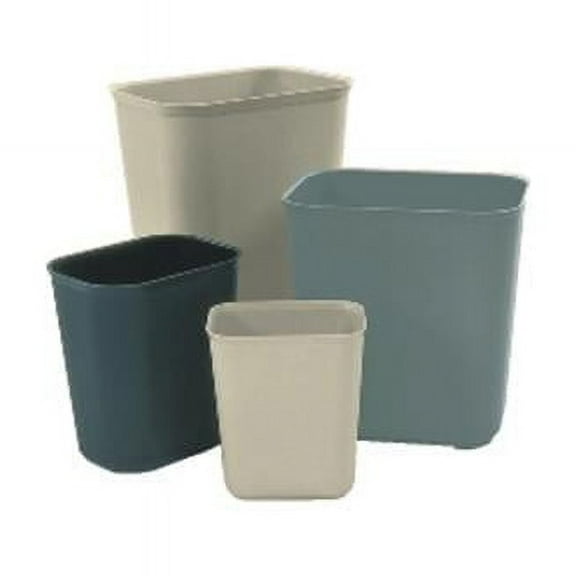 Rubbermaid Commercial Products RCP 2543 GRA 28 Quart Fire-Resist Wastebasket - Gray