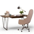 thumbnail image 2 of Simpli Home Ryder SOLID WOOD Modern Industrial 66 inch Wide Writing Office Desk in Natural Aged Brown, 2 of 10