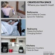 Socket Shelf 8 Port Surge Protector Wall Outlet by Sharper Image, As Seen On TV