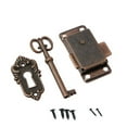 thumbnail image 3 of US Furniture Cabinet Door Lock Set with Key Antique Drawer Wardrobe Lock Dec, 3 of 12