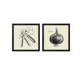 thumbnail image 1 of Metaverse Studio Mousseau 'Linen Vegetable BW Sketch' Framed Art (Set of 2), 1 of 4