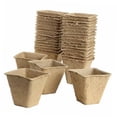 thumbnail image 2 of koolsoo 100 Pcs Pots de Pépinière Réutilisables pour Intérieur Conteneurs Décoratifs Modernes Carrés, 2 of 9