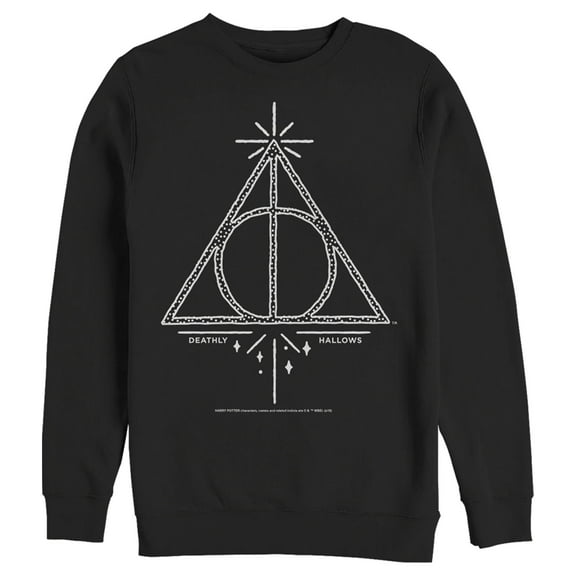 Men's Harry Potter Deathly Hallows Symbol Sweatshirt Black 2X Large