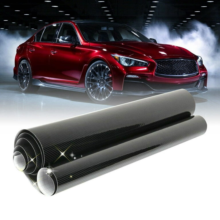 New Premium Fibra De Carbono For Car Vinilo Para Autos Carros Negro 1 X 5ft  5D 
