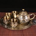 thumbnail image 2 of Juego de té de 6 uds., tetera Retro de dragón Fénix, bandeja para taza de té, juego de regalo, combinación de juego de té de aleación de estilo europeo para el hogar WD.WDQZL Hogar, 2 of 5