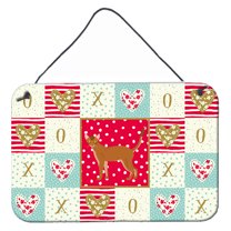 Carolines Treasures CK5539DS812 Red Abyssinian Cat Love Wall or Door Hanging Prints 8x12 multicolor