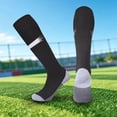 thumbnail image 2 of PLHWHYQ Kids Crew Athletic Socks, Terry Cushioned Warm Football Socks, Breathable Moisture-Wicking Long Sport Socks for Boys Girls, Back To School Black1 7-12 Years, 2 of 4