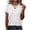 White, variant on Summer Tops for Women Crossover V Neck Comfy Fitted Casual Loose Plain Top Tees Tshirts