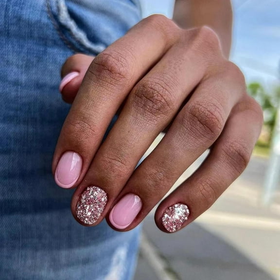 Summer Press on Nails Short Square Lemon Yellow Fake Nails Full Cover Cute Cherry False Nails with Designs Cute Acrylic Nails Glossy Glue on Nails Petite Artificial Nails for Women Girls 24Pcs S11 1