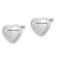 thumbnail image 2 of Sterling Silver Rhodium-plated Heart Post Earrings, 2 of 2