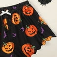 thumbnail image 6 of ZHENHONG Pajamas Sets for Women 2 PC Set Cute Funny Halloween Sleepwear Letter Print Camisole and Pumpkin Graphic Shorts Pajama Sets Halloween Matching Set, 6 of 6
