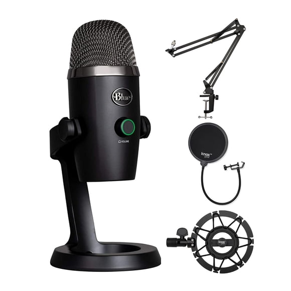 USB Mic Blue Microphones Yeti Nano Black Bundle