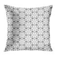 thumbnail image 1 of BOSDECO Hexagon Geometric Pattern Hexagonal Cell Modern Pretty Black White Pillow Case Pillow Cover 16x16 inch, 1 of 1
