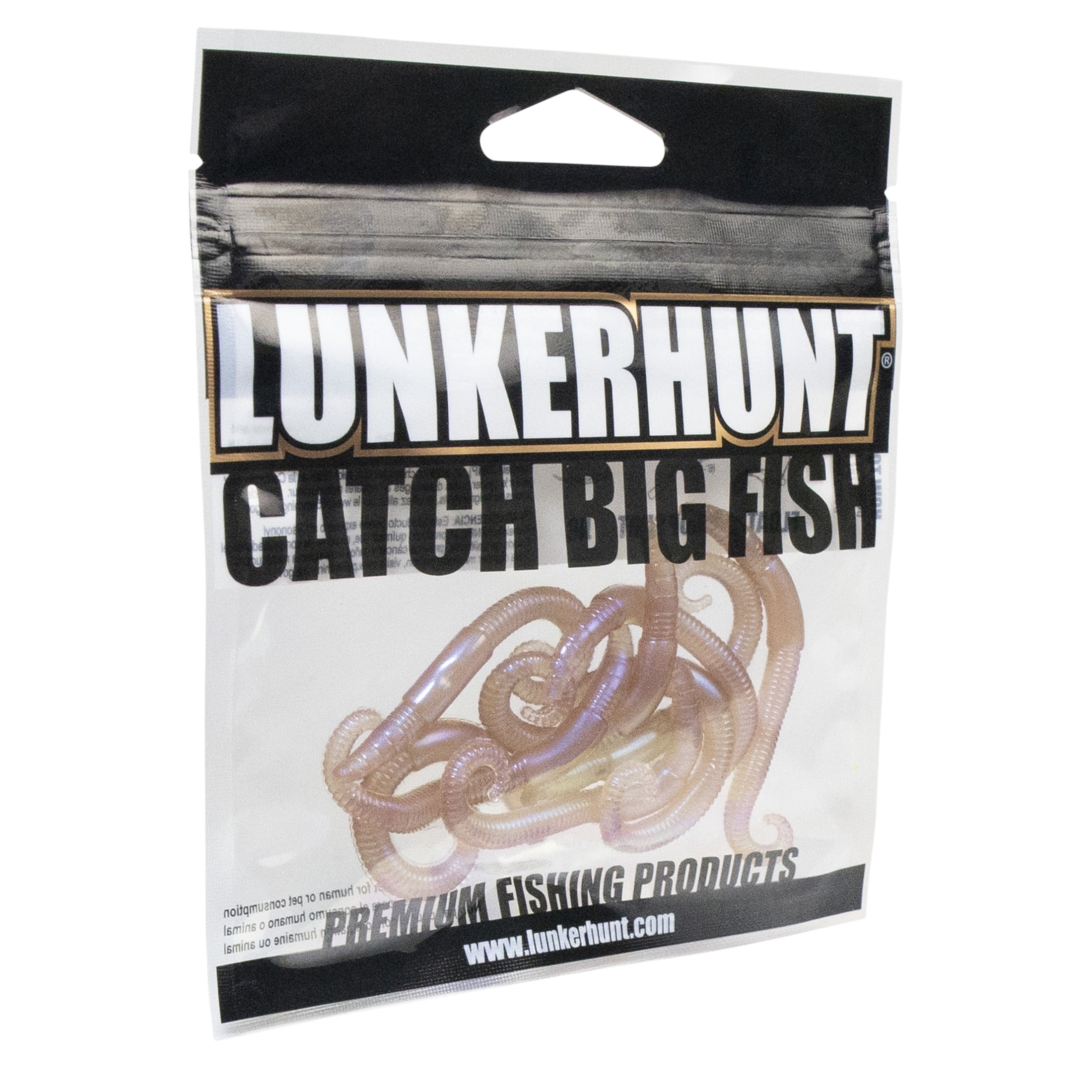 Lunkerhunt LHPFRW01 River Worm, 2", Dew Worm, 8Pk