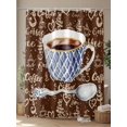 thumbnail image 4 of Fsddascl Coffee Shower Curtain Set - Extra Long 72" x 96" Washable Bathtub Curtain with 12 Hooks, Pastoral Vintage Art Waterproof Fabric Stall Shower Curtains for Bathroom/Bathtub Décor, 4 of 6