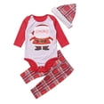 thumbnail image 5 of Zukuco Christmas Pjs Family Matching Santa Top and Plaid Pants Pajamas Sets 2PCS Sleepwear, 5 of 6