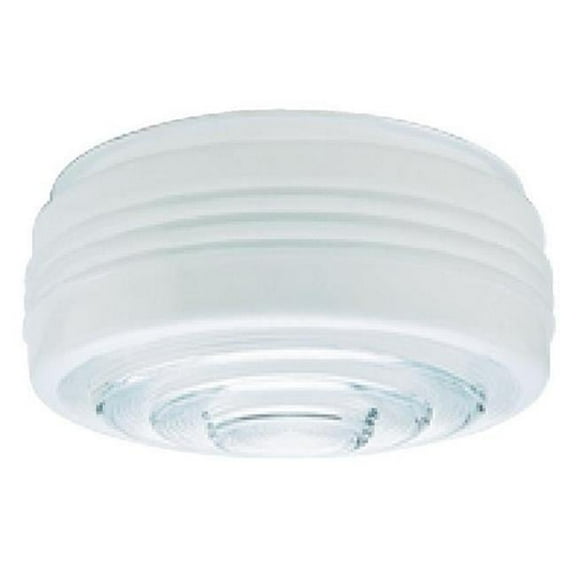 10 x 11 in. White & Clear Glass Drum Shade