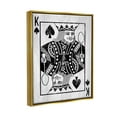 thumbnail image 3 of Stupell Industries King Spade Card Deck Symbol Graphic Art Metallic Gold Floating Framed Canvas Print Wall Art, Design by Lil' Rue, 3 of 6