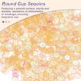 thumbnail image 3 of Loose Sequins 4000 Pcs 5MM Silver Backed Cup Embroidery Sequins Spangles for Jewelry Making Crafts Sewing, Transparent Orange, 3 of 6