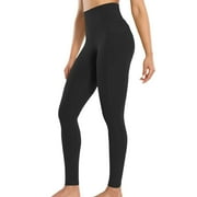 LOVZFMLL Yoga Leggings for Women High Waisted Butt Lifting Shapewear Tights with Side Pockets, Athletic Workout Ankle-Length Pants Black XL