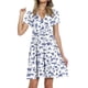 thumbnail image 3 of Vestido casual de manga corta para mujer Estampado floral con cuello en V Verano con vestidos de bolsillo Pompotops ghjkhdj15459, 3 of 5