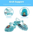thumbnail image 3 of Sandalias Jelly de Disney Frozen Elsa Anna para niñas, color azul aguamarina, 3 of 6