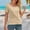 Khaki, variant on Women's Short Sleeve V-Neck Loose Casual Tee T-Shirt Tops Ladies' Mmer Ice Round Neck Short Sleeved T Shirt for Sports and Fitness High Elasticity Slim Fit Quick Drying