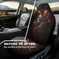 thumbnail image 3 of Uorisanigo Art Skull Car Seat Covers Elastic Fabrics Waterproof Car Seat Cover Easy to Install Auto Interior Accessories 2 Pcs Set for SUV, Vans,Sedan,Truck, 3 of 7