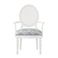thumbnail image 6 of Cilia Accent Lounge Chair, White Frame with Blue and White Coastal Patterned Fabric, 6 of 8