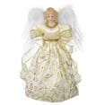 thumbnail image 2 of Angel Tree Topper with Feather Wings and Skirt, Christmas Tree Topper with LED Light for Tree Toppers Holiday Ornament Decorations, 2 of 7