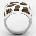 thumbnail image 3 of Luxe Jewelry Designs Women's Stainless Steel Animal Prints Ring with Brown Smoked Quartz Crystals -, 3 of 4