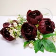 thumbnail image 6 of Efavormart 10 Pack - 3" Burgundy Silk Peony Flower Heads, Artificial Peonies For Flower Arrangement - DIY, Wedding Ceremonies, Bridal Bouquets, Table Centerpieces, Parties, Flower Wreath, 6 of 11