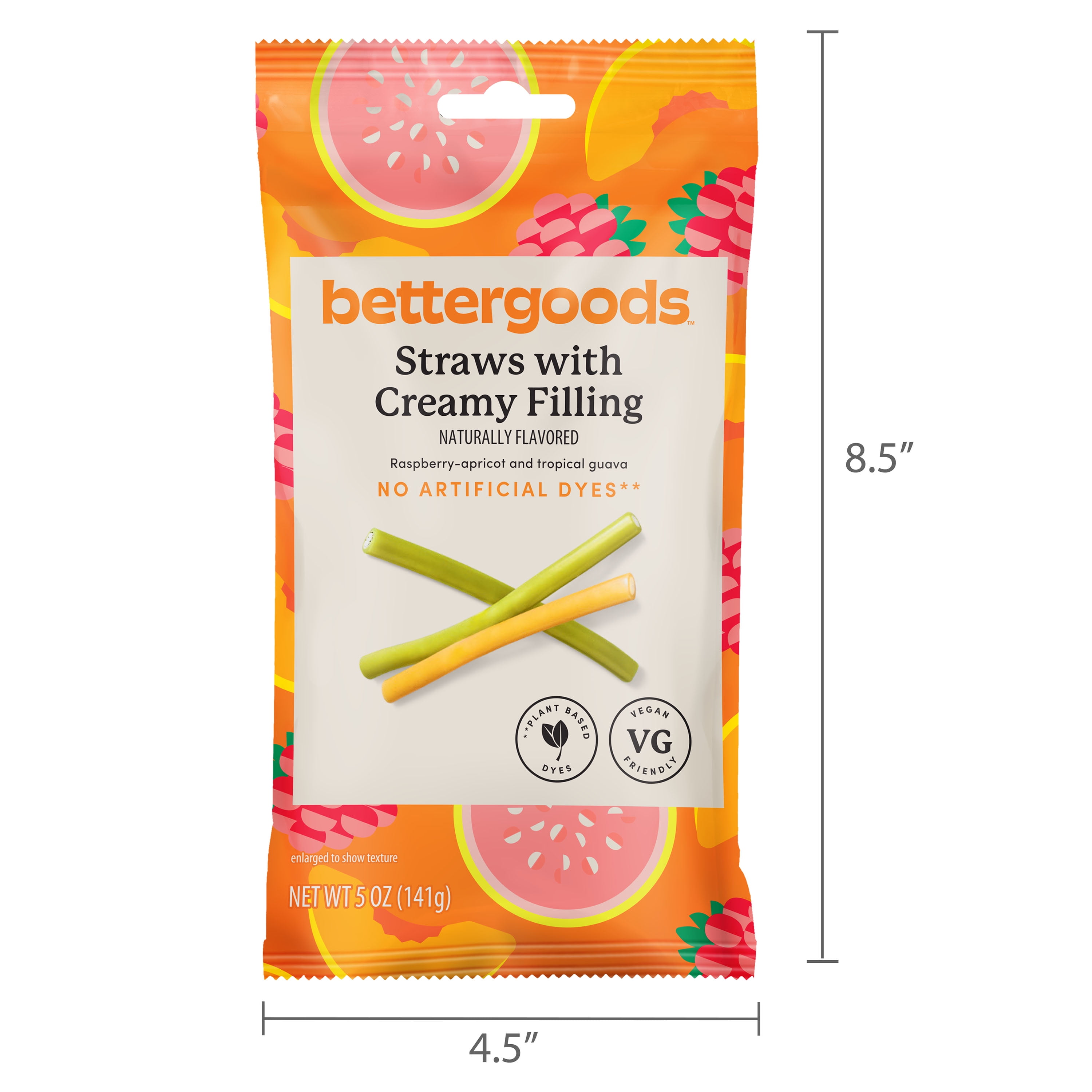 bettergoods Gummy Straws with Creamy Filling, 5 oz